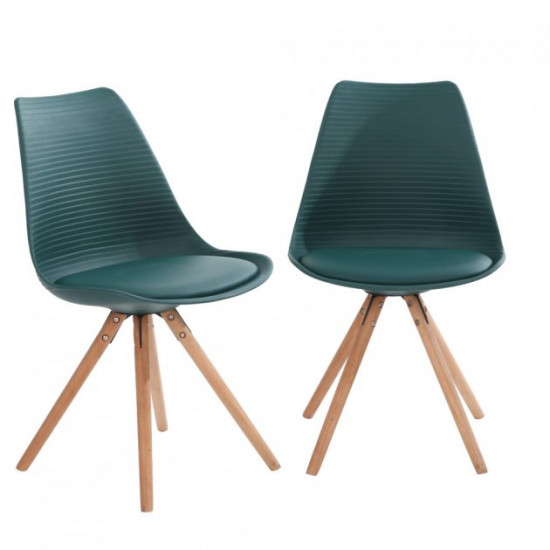 Stylish soft comfortable chair made of hard wood up to 120 kg. Germany. Green. TR88