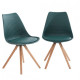 Stylish soft comfortable chair made of hard wood up to 120 kg. Germany. Green. TR88