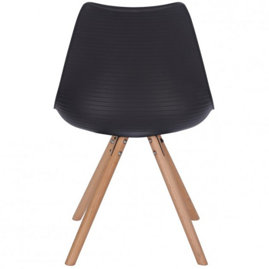 Stylish soft comfortable chair made of hard wood up to 120 kg. Germany. Black. TR88