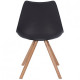 Stylish soft comfortable chair made of hard wood up to 120 kg. Germany. Black. TR88