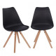 Stylish soft comfortable chair made of hard wood up to 120 kg. Germany. Black. TR88