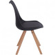 Stylish soft comfortable chair made of hard wood up to 120 kg. Germany. Black. TR88