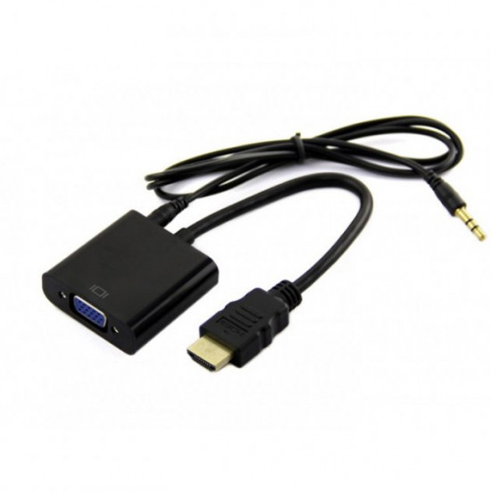Конвертер відео адаптер HDMI-VGA зі звуком Конвертер відео адаптер HDMI-VGA зі звуком