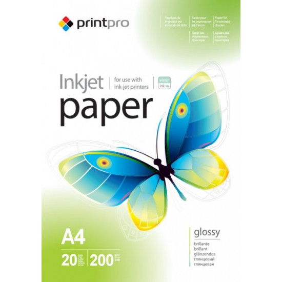 Фотопапір PrintPro глянцевий 200г/м2 A4 20л (PGE200020A4) Фотопапір PrintPro глянцевий 200г/м2 A4 20л (PGE200020A4)