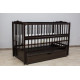 Baby crib Labona Mriya No. 4, hinge + bearing, folding side panel, drawer, wenge Baby crib Labona Mriya No. 4, hinge + bearing, folding side panel, drawer, wenge