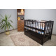 Baby crib Labona Mriya No. 4, hinge + bearing, folding side panel, drawer, wenge Baby crib Labona Mriya No. 4, hinge + bearing, folding side panel, drawer, wenge