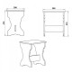 Kitchen stool Kompanit T-5 ecco walnut Kitchen stool Kompanit T-5 ecco walnut