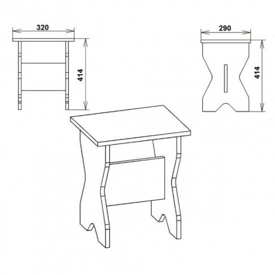 Kitchen stool Kompanit T-4 ecco walnut Kitchen stool Kompanit T-4 ecco walnut