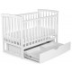 Transformable crib with drawer Bimbi White (Ds-b2)