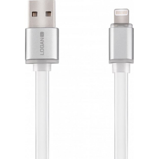 Кабель синхронізації Logan Apple Lightning to USB 1 м White (EL118-010WH) Кабель синхронізації Logan Apple Lightning to USB 1 м White (EL118-010WH)