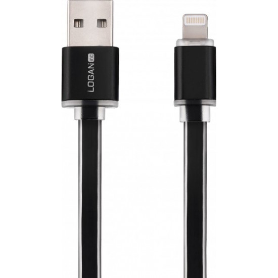 Кабель Logan Apple Lightning - USB 1 м Black (EL118-010BK) Кабель Logan Apple Lightning - USB 1 м Black (EL118-010BK)