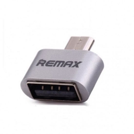 Перехідник Remax RA-OTG USB(F) to microUSB(M), silver Перехідник Remax RA-OTG USB(F) to microUSB(M), silver