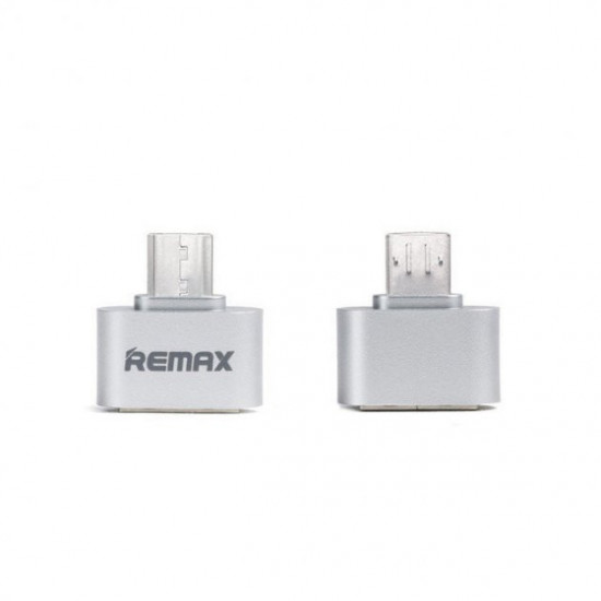 Перехідник Remax RA-OTG USB(F) to microUSB(M), silver Перехідник Remax RA-OTG USB(F) to microUSB(M), silver