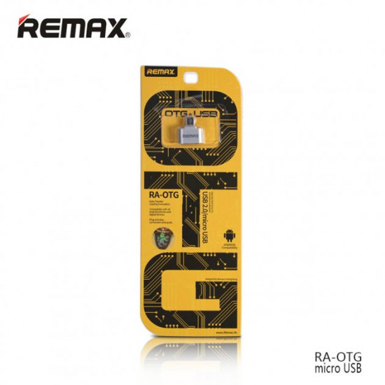 Перехідник Remax RA-OTG USB(F) to microUSB(M), silver Перехідник Remax RA-OTG USB(F) to microUSB(M), silver