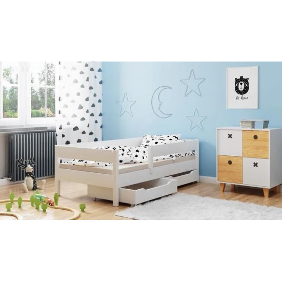 Children's single bed Poland LukDom Mix 180x80 with drawers and foam mattress Poland Children's single bed Poland LukDom Mix 180x80 with drawers and foam mattress Poland