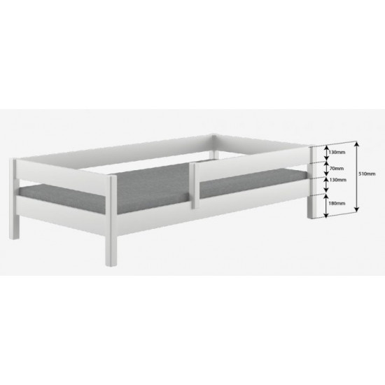 Children's single bed Poland LukDom Mix 180x80 with drawers and foam mattress Poland Children's single bed Poland LukDom Mix 180x80 with drawers and foam mattress Poland