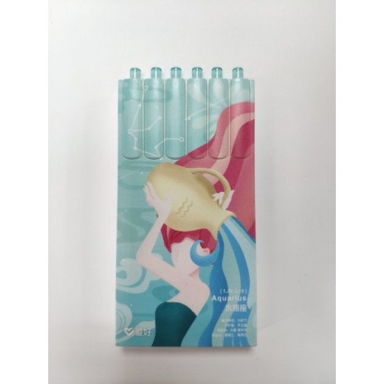 Set of gel pens AIHAO Zodiac signs Aquarius 6 pcs Set of gel pens AIHAO Zodiac signs Aquarius 6 pcs