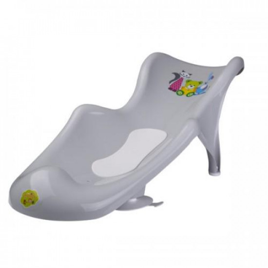 Plastic children's swim slide with anti-slip mat and suction cups Maltex Bear, gray Plastic children's swim slide with anti-slip mat and suction cups Maltex Bear, gray