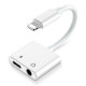 Adapter 2 in 1 adapter Lightning headphone jack 3.5 mm Adapter 2 in 1 adapter Lightning headphone jack 3.5 mm
