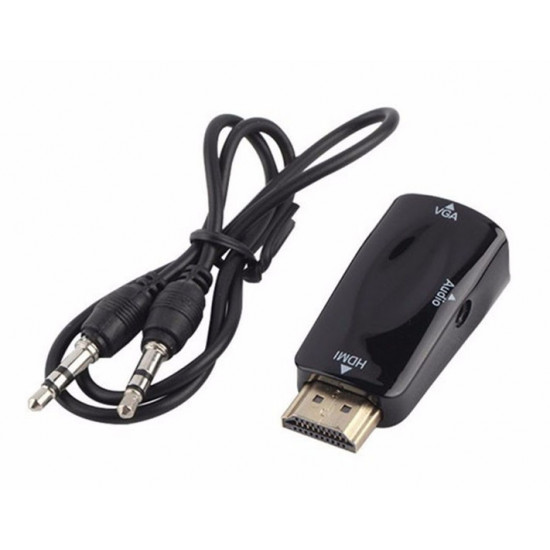 Конвертер, видео адаптер HDMI - VGA со звуком - белый арт.100199б Конвертер, видео адаптер HDMI - VGA со звуком - белый арт.100199б