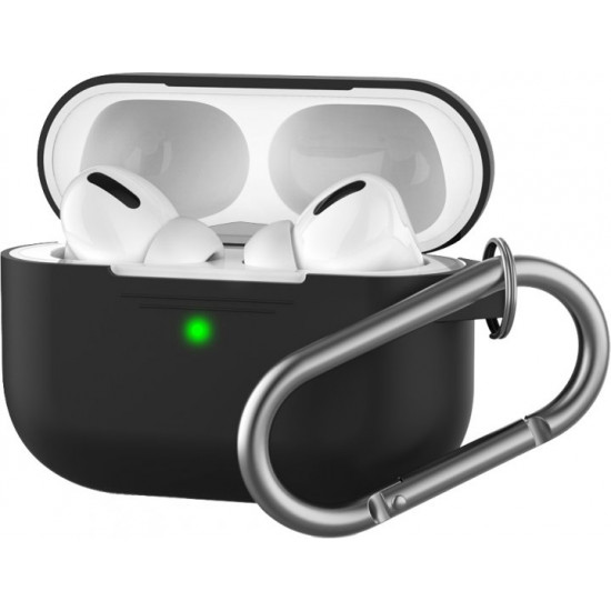 Силиконовый чехол AhaStyle с карабином для Apple AirPods Pro Black (AHA-0P100-BLK) Силиконовый чехол AhaStyle с карабином для Apple AirPods Pro Black (AHA-0P100-BLK)
