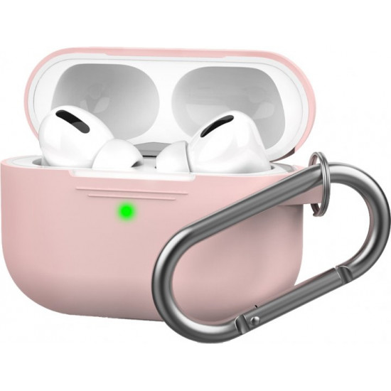 Силіконовий чохол AhaStyle з карабіном для Apple AirPods Pro Pink (AHA-0P100-PNK) Силіконовий чохол AhaStyle з карабіном для Apple AirPods Pro Pink (AHA-0P100-PNK)