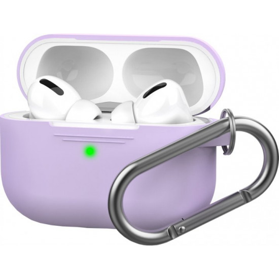 Силіконовий чохол AhaStyle з карабіном для Apple AirPods Pro Lavender (AHA-0P100-LVR) Силіконовий чохол AhaStyle з карабіном для Apple AirPods Pro Lavender (AHA-0P100-LVR)