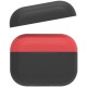  Двухцветный cиликоновый чехол AhaStyle для Apple AirPods Pro Black Red (AHA-0P200-BBR)