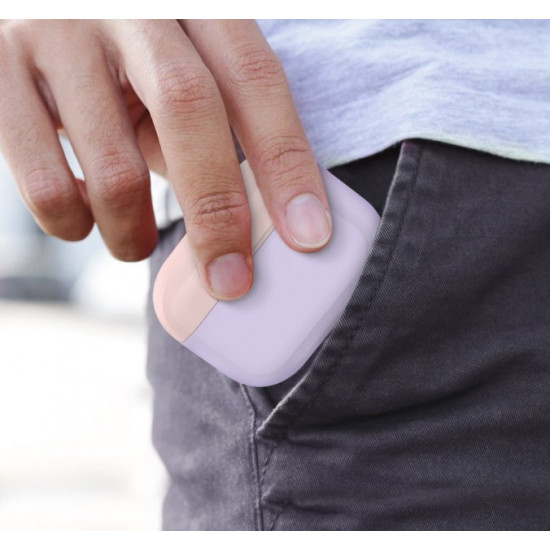 Двухцветный cиликоновый чехол AhaStyle для Apple AirPods Pro Lavander Pink (AHA-0P200-LLP) Двухцветный cиликоновый чехол AhaStyle для Apple AirPods Pro Lavander Pink (AHA-0P200-LLP)
