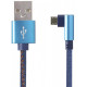Кабель кутовий Cablexpert USB/MicroUSB 1 м Blue (CC-USB2J-AMmBML-1M-BL)