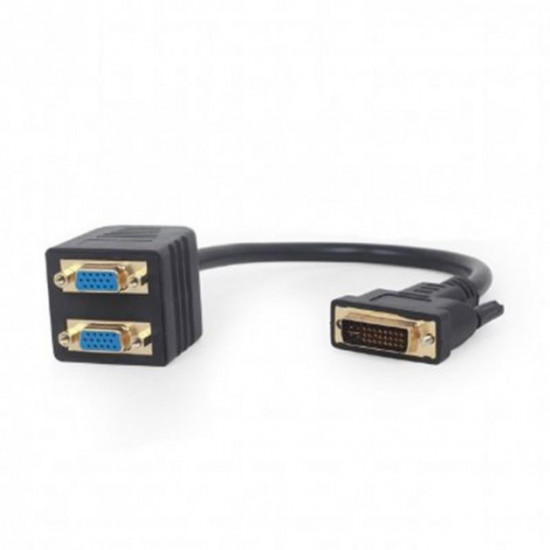 Розгалужувач Cablexpert (A-DVI-2VGA-01) 1хDVI-2хVGA, 0.3м, Black Розгалужувач Cablexpert (A-DVI-2VGA-01) 1хDVI-2хVGA, 0.3м, Black