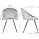 Стул AMF обеденный Mary black/silver 545860 Стул AMF обеденный Mary black/silver 545860