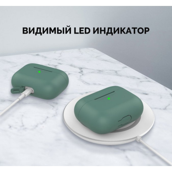 Силиконовый чехол AhaStyle для Apple AirPods Pro Dark Green (AHA-0P300-MDG) Силиконовый чехол AhaStyle для Apple AirPods Pro Dark Green (AHA-0P300-MDG)