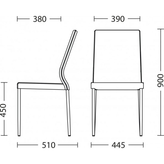 Chair Nowy Styl NIK ordf CHROME (BOX-1) ECO-45 Chair Nowy Styl NIK ordf CHROME (BOX-1) ECO-45