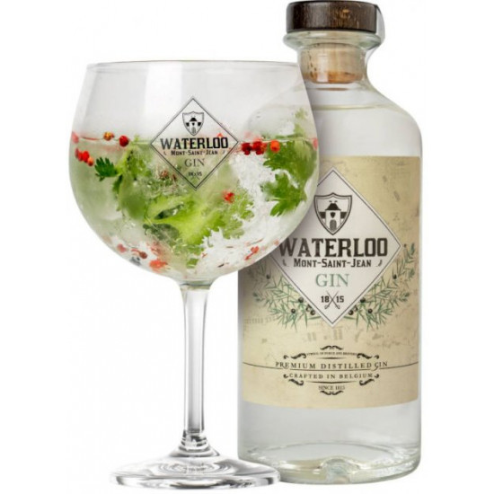 Waterloo gin 0.5 l 42% in wooden box + 1 glass (5410218004748) Waterloo gin 0.5 l 42% in wooden box + 1 glass (5410218004748)