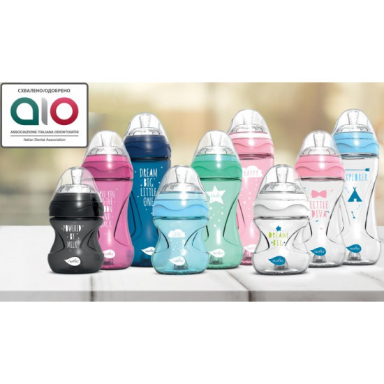 Baby Anti-colic feeding bottle Nuvita Mimic Cool 250 ml Black (NV6032BLACK) Baby Anti-colic feeding bottle Nuvita Mimic Cool 250 ml Black (NV6032BLACK)