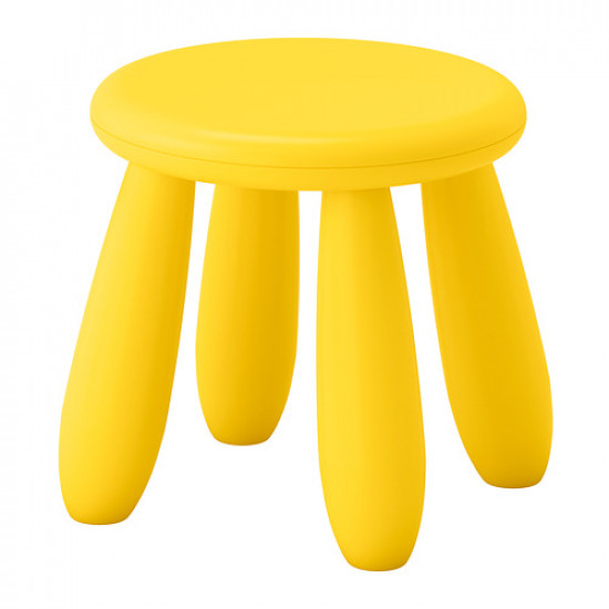 Табуретка дитяча для дому і вулиці Ikea Mammut жовта Табуретка дитяча для дому і вулиці Ikea Mammut жовта