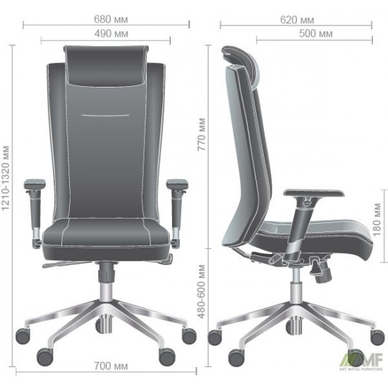 Крісло AMF Bill HB Dark Grey 546960 Крісло AMF Bill HB Dark Grey 546960