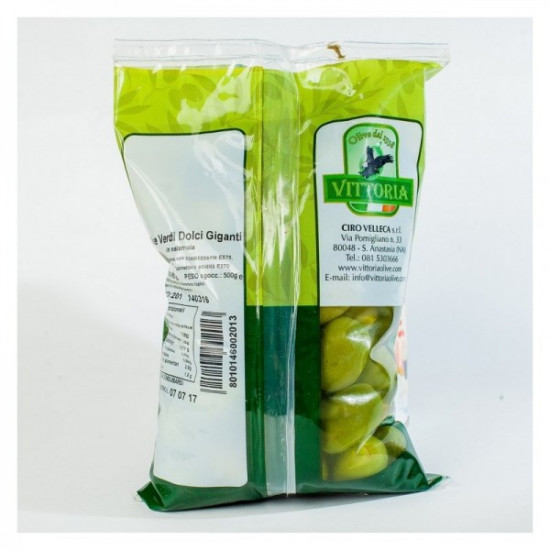 Giant olives with pits Vittoria Olive Verdi Dolci Giganti 850 g Giant olives with pits Vittoria Olive Verdi Dolci Giganti 850 g