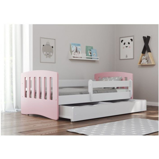 Дитяче ліжко Kocot Kids Classic 1 Mix з ящиком 160х80 см Рожеве (5903282030947) Дитяче ліжко Kocot Kids Classic 1 Mix з ящиком 160х80 см Рожеве (5903282030947)