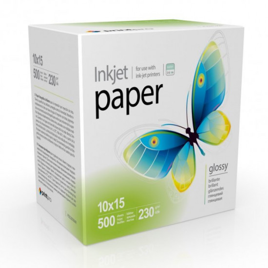 Фотопапір PrintPro глянцевий 230 г/м², 10х15, 500 л. (PGE2305004R) Фотопапір PrintPro глянцевий 230 г/м², 10х15, 500 л. (PGE2305004R)
