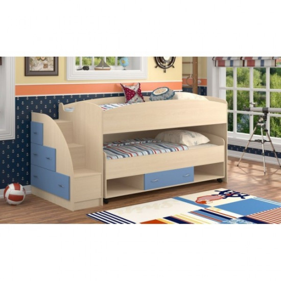 Bunk bed KidsBunkBed K-061 wenge light green water 243x94x115 cm Bunk bed KidsBunkBed K-061 wenge light green water 243x94x115 cm