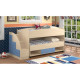 Bunk bed KidsBunkBed K-061 wenge light green water 243x94x115 cm Bunk bed KidsBunkBed K-061 wenge light green water 243x94x115 cm