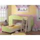 Двоярусне ліжко KidsBunkBed K-064 венге світлий зелена вода 115хх 87х195 см