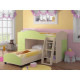 Двоярусне ліжко KidsBunkBed K-064 венге світлий зелена вода 115хх 87х195 см