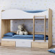 Bunk bed KidsBunkBed K-080 sonoma oak white 2030 ? 980? 1700 mm Bunk bed KidsBunkBed K-080 sonoma oak white 2030 ? 980? 1700 mm