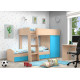 Bunk bed KidsBunkBed K-066 wenge + milky oak 1560x1270x2710 mm Bunk bed KidsBunkBed K-066 wenge + milky oak 1560x1270x2710 mm