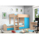 Bunk bed KidsBunkBed K-066 wenge + milky oak 1560x1270x2710 mm Bunk bed KidsBunkBed K-066 wenge + milky oak 1560x1270x2710 mm