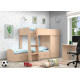 Bunk bed KidsBunkBed K-066 wenge + milky oak 1560x1270x2710 mm Bunk bed KidsBunkBed K-066 wenge + milky oak 1560x1270x2710 mm