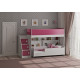 Bunk bed KidsBunkBed K-067 white + pink color 2245 ? 1760 ? 1405 mm Bunk bed KidsBunkBed K-067 white + pink color 2245 ? 1760 ? 1405 mm